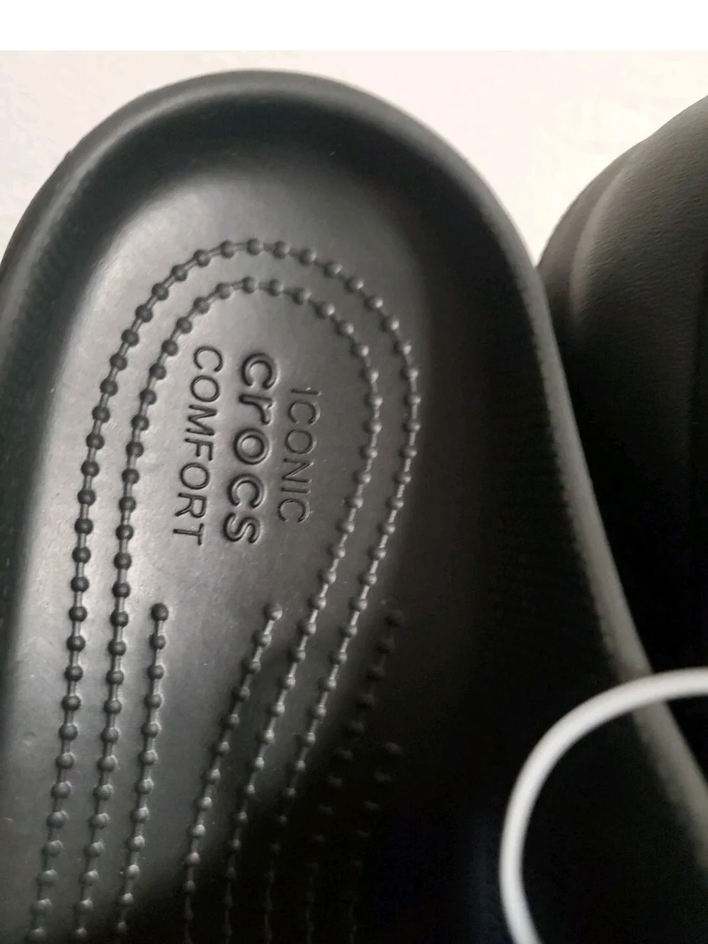 CROCS Womens  Black Two-Strap Sandals